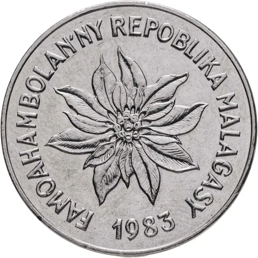 Мадагаскар 5 франков (francs) 1983, реверс