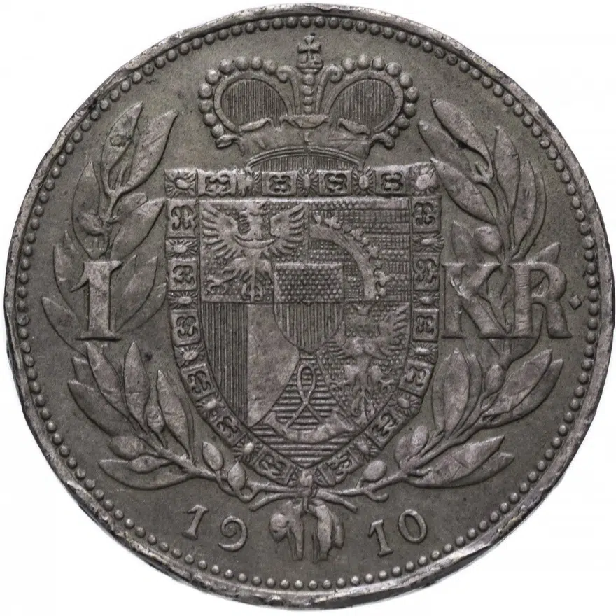 Лихтенштейн 1 крона (krone) 1910, реверс