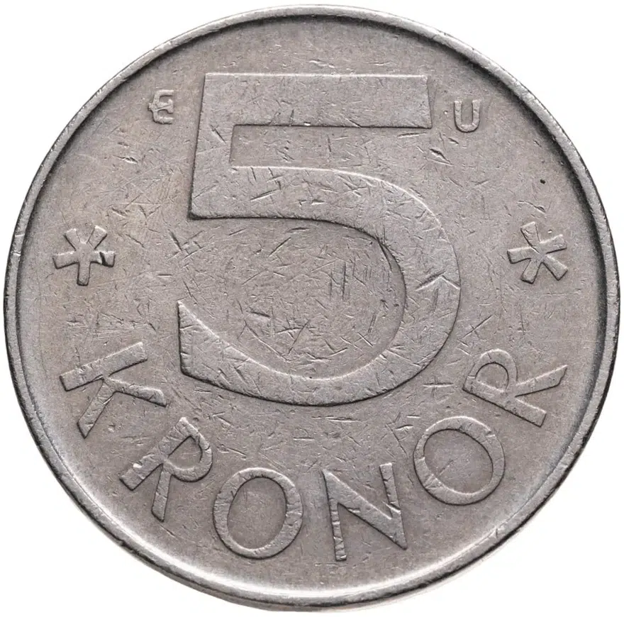 Швеция 5 крон (kronor) 1982