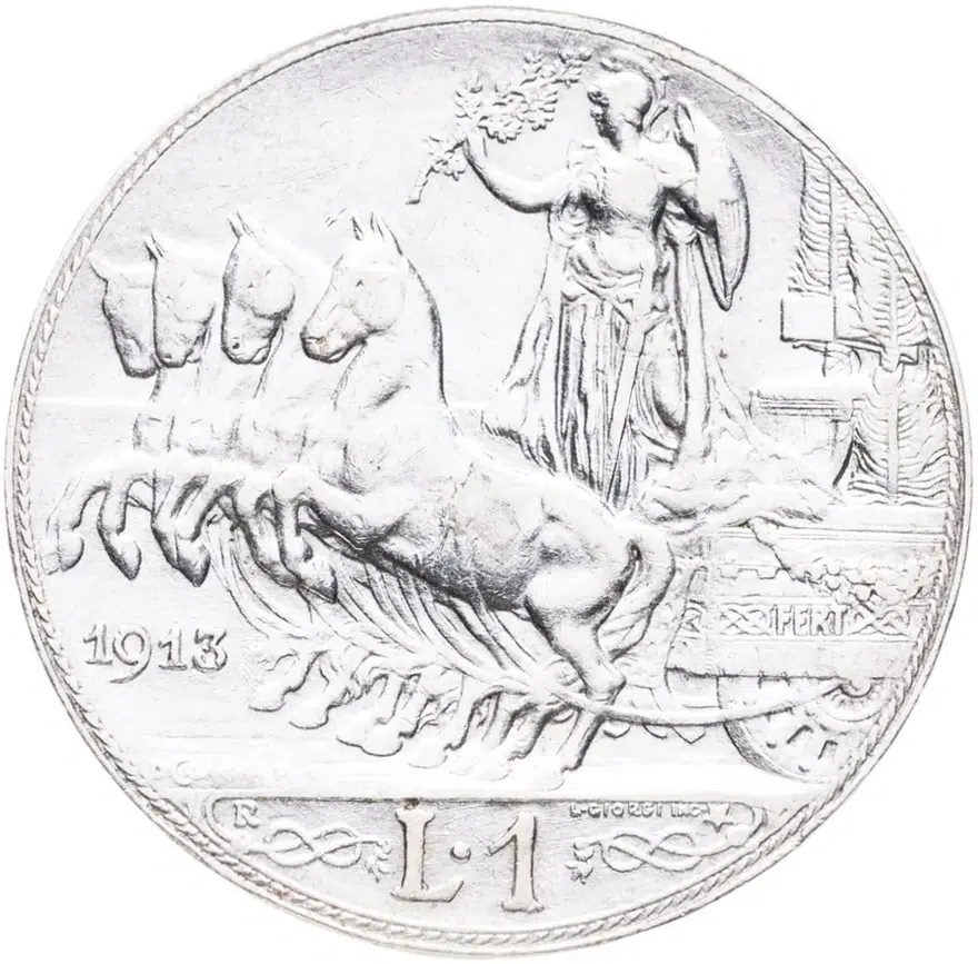 Италия 1 лира (lira) 1913