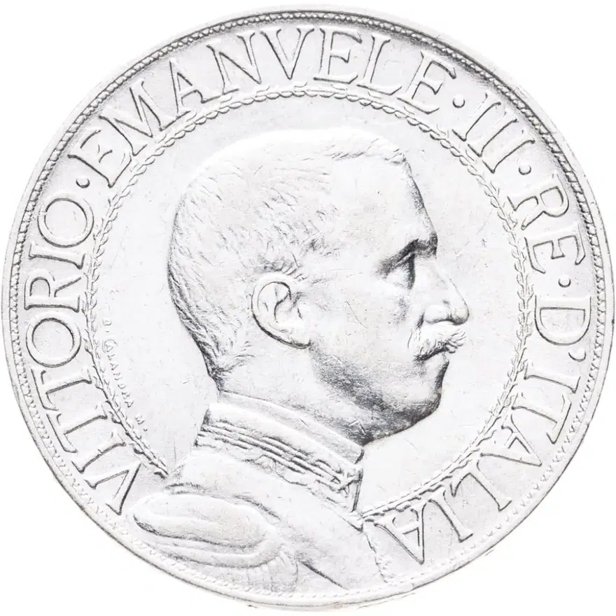 Италия 1 лира (lira) 1913, реверс