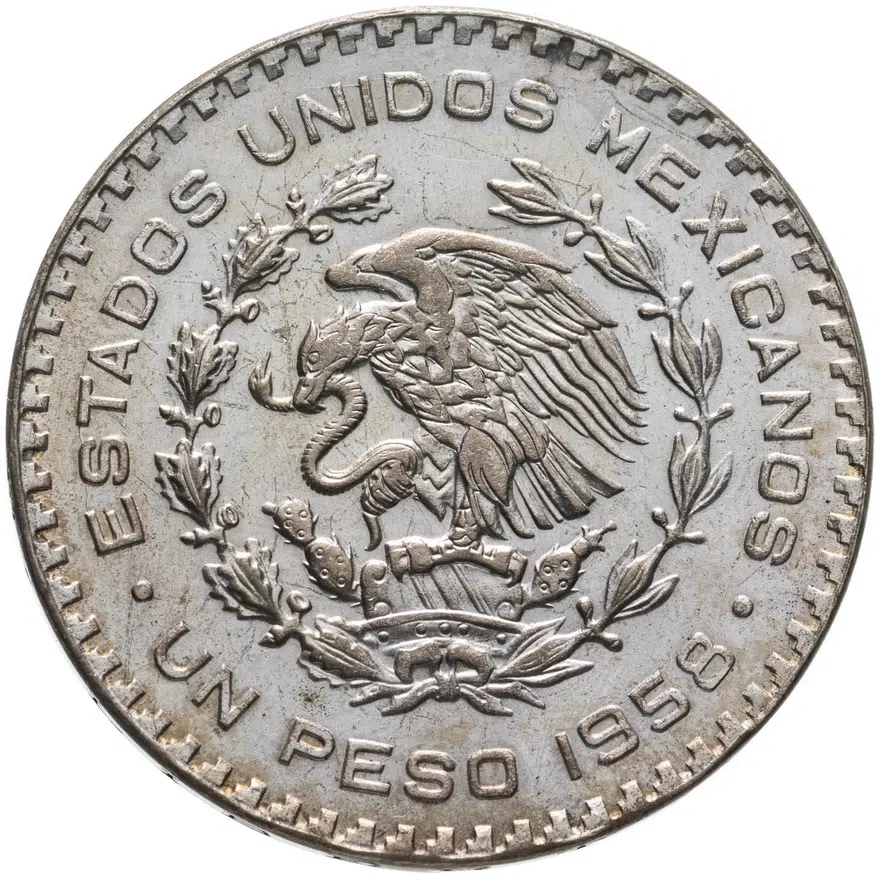 Мексика 1 песо (peso) 1958, реверс