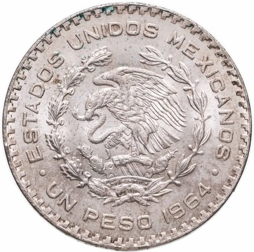 Мексика 1 песо (peso) 1964, реверс