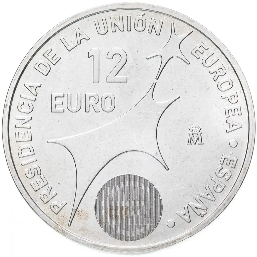 Испания 12 евро (euro) 2002 "Председательство Испании в Европейском Союзе", реверс