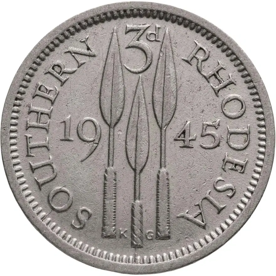 Южная Родезия 3 пенса (pence) 1945, реверс