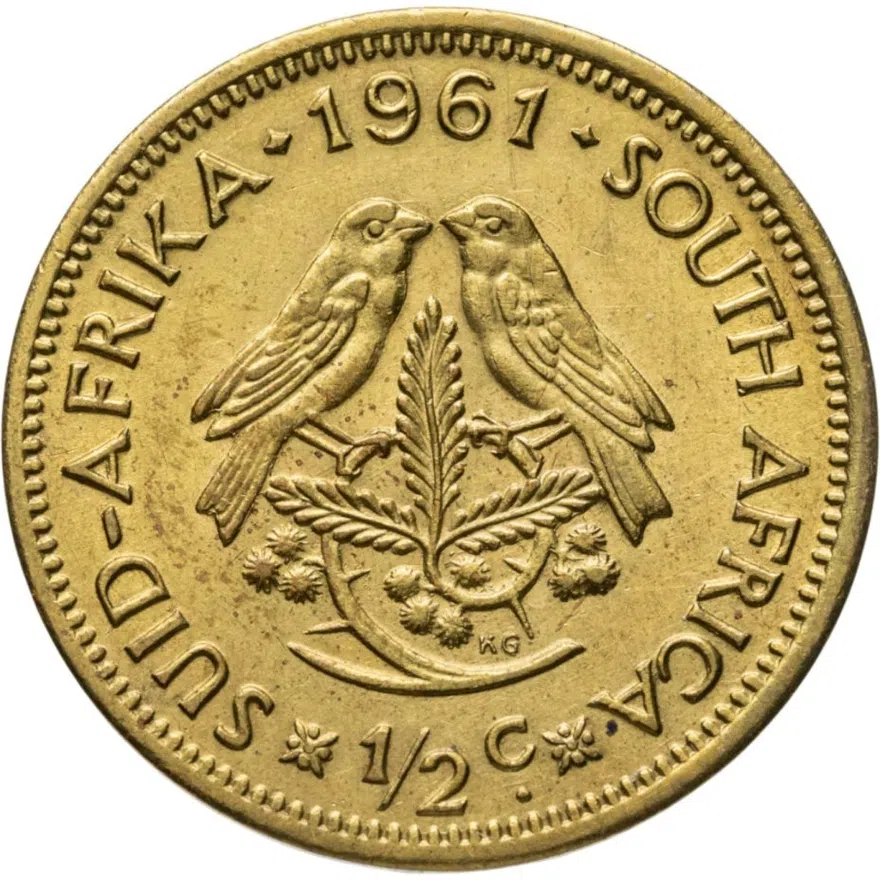 ЮАР 1/2 цента (cent) 1961