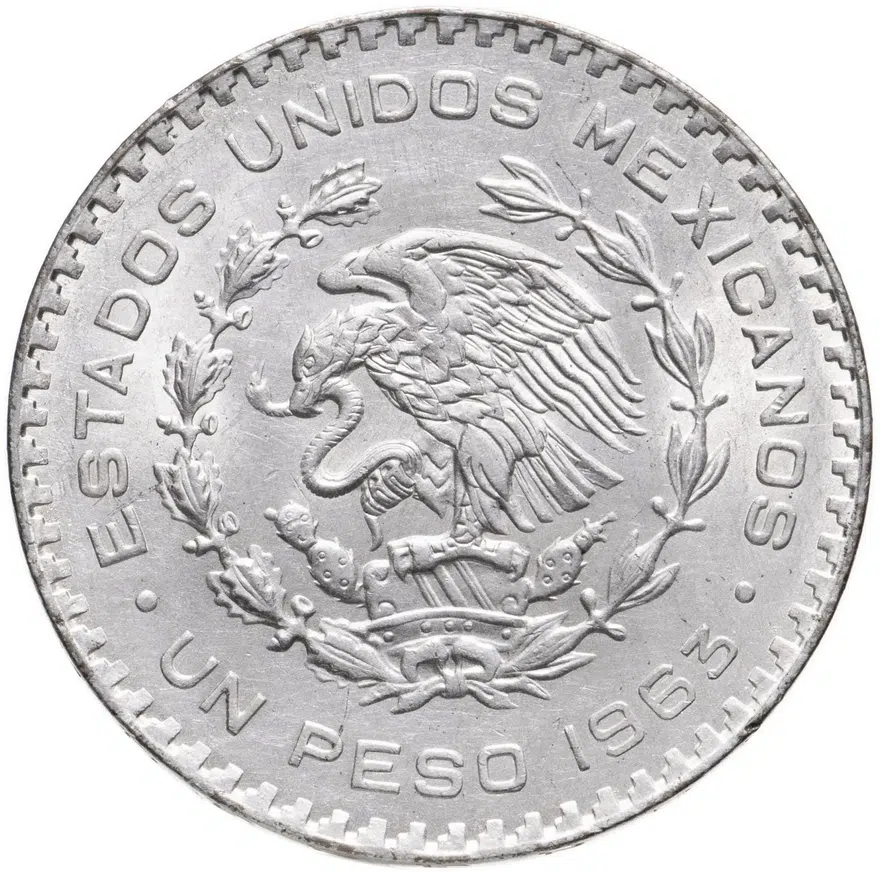 Мексика 1 песо (peso) 1963, реверс