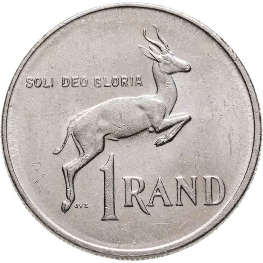 ЮАР 1 ранд (рэнд, rand) 1989, аверс