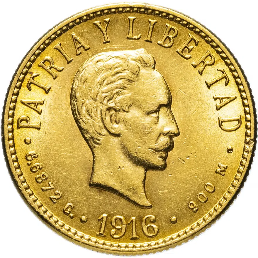 Куба 4 песо (pesos) 1916, реверс