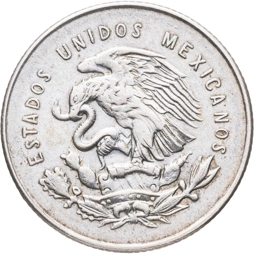 Мексика 25 сентаво (centavos) 1950, реверс