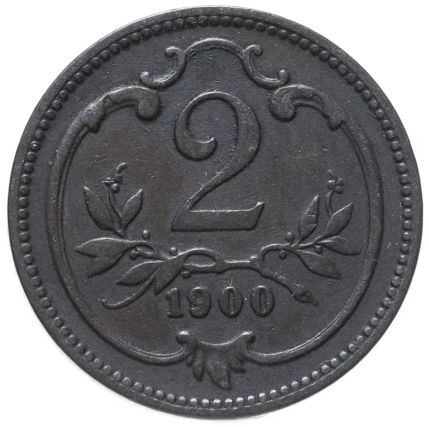 Австрия 2 геллера (heller) 1900