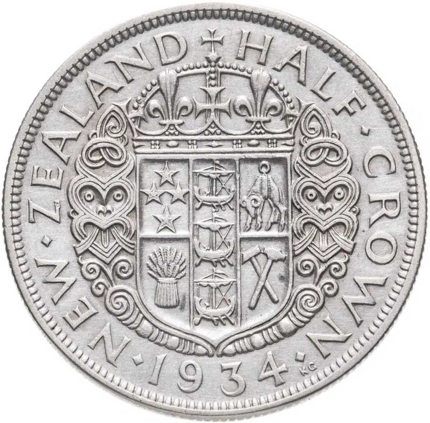 Новая Зеландия 1/2 кроны (crown) 1934, реверс
