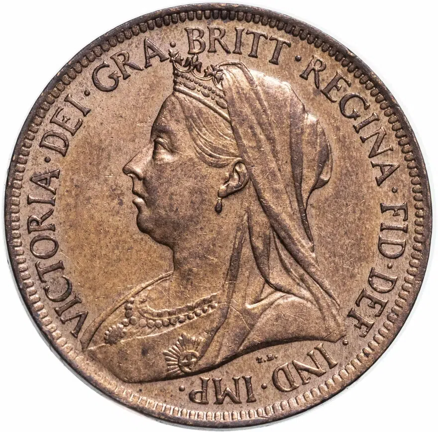 Великобритания 1/2 пенни (penny) 1901, реверс