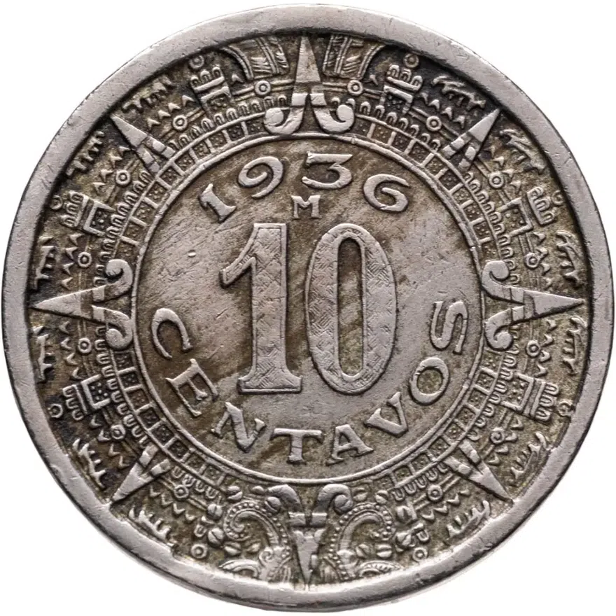 Мексика 10 сентаво (centavos) 1936