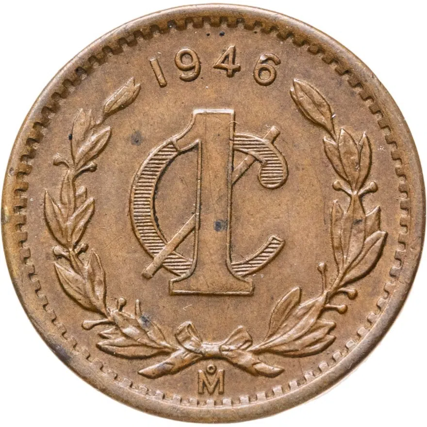 Мексика 1 сентаво (centavo) 1946, реверс