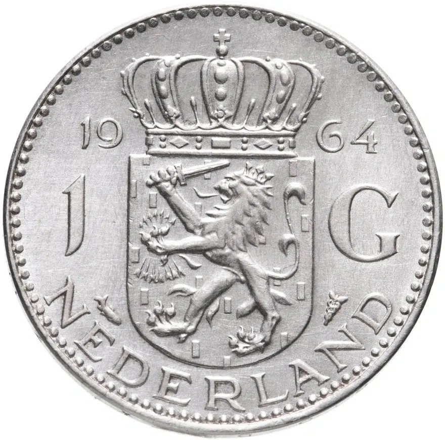 Нидерланды 1 гульден (gulden) 1964, реверс