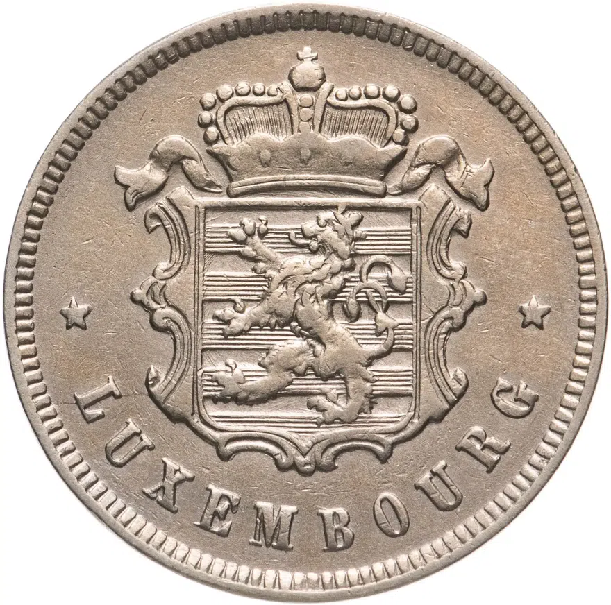 Люксембург 25 сантимов (centimes) 1927, реверс