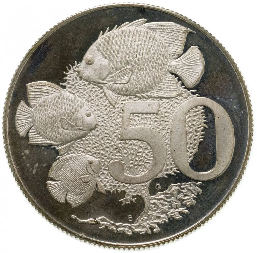 Каймановы острова 50 центов (cents) 1974