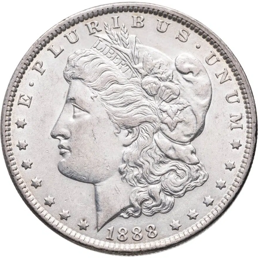 США 1 доллар 1888 без отметки монетного двора