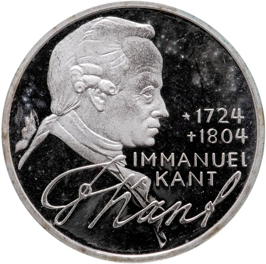 Германия 5 марок (deutsche mark) 1974  250 лет со дня рождения Иммануила Канта, аверс