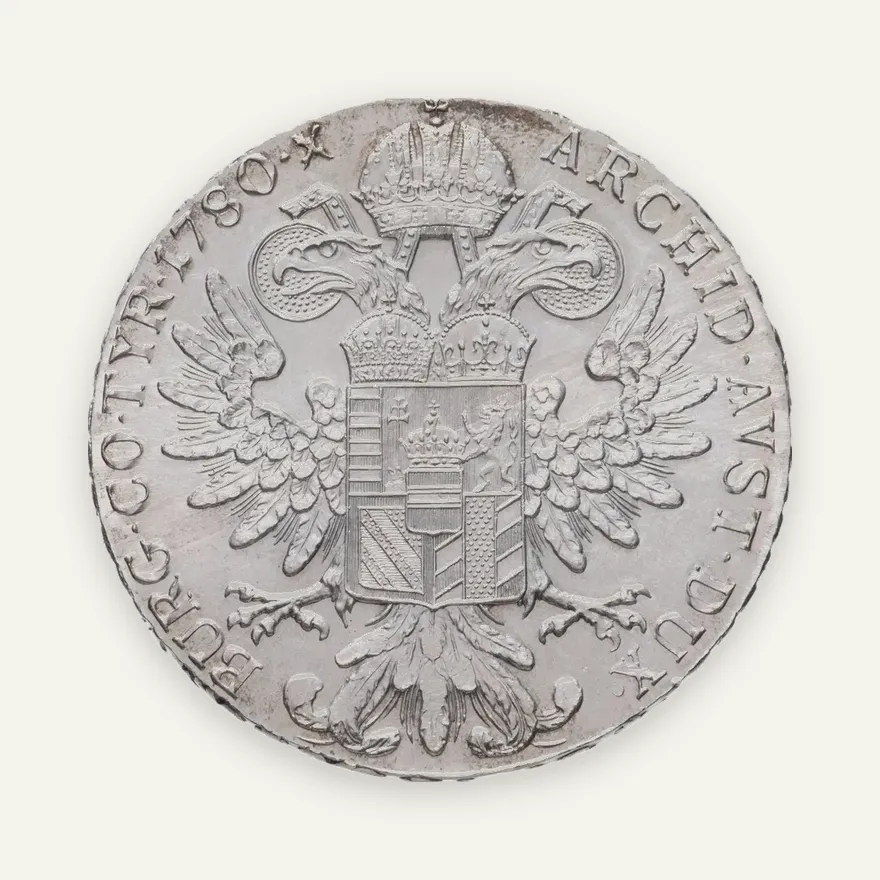 1 талер (thaler) 1780  талер Марии Терезии рестрайк (новодел), реверс