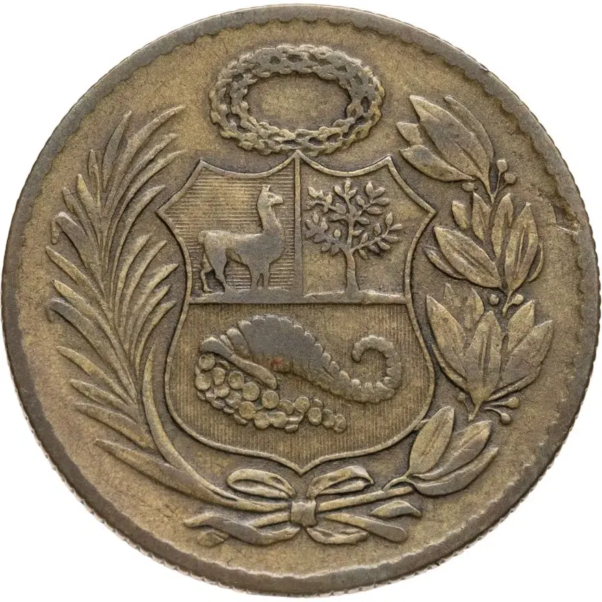 Перу 1/2 соля 1954, реверс