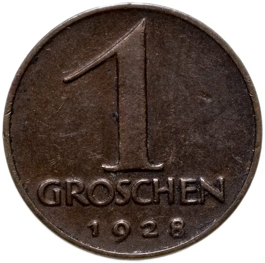 Австрия 1 грош (groschen) 1928