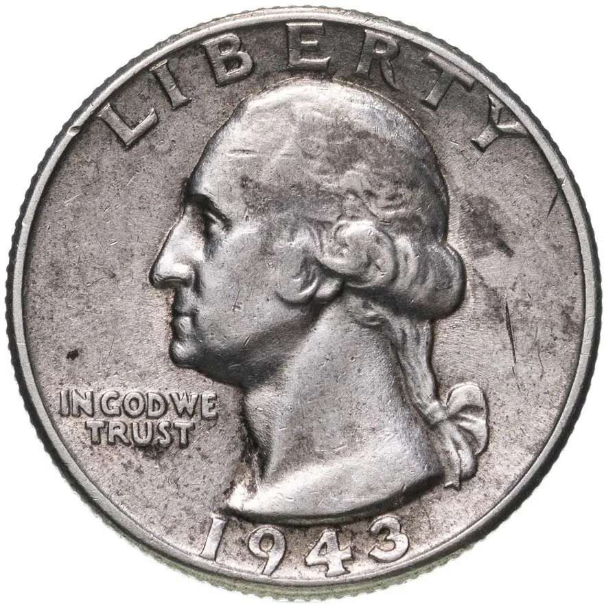 США 1/4 доллара (25 центов, квотер, quarter dollar) 1943, аверс
