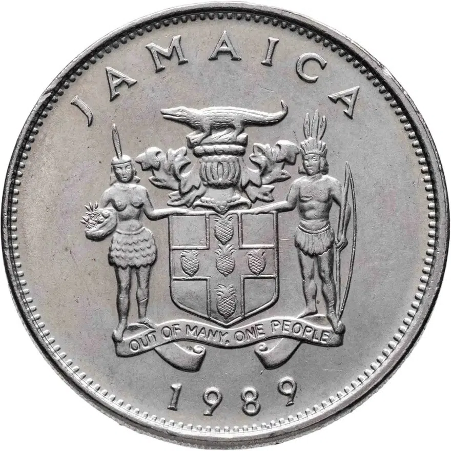 Ямайка 20 центов (cents) 1989, реверс