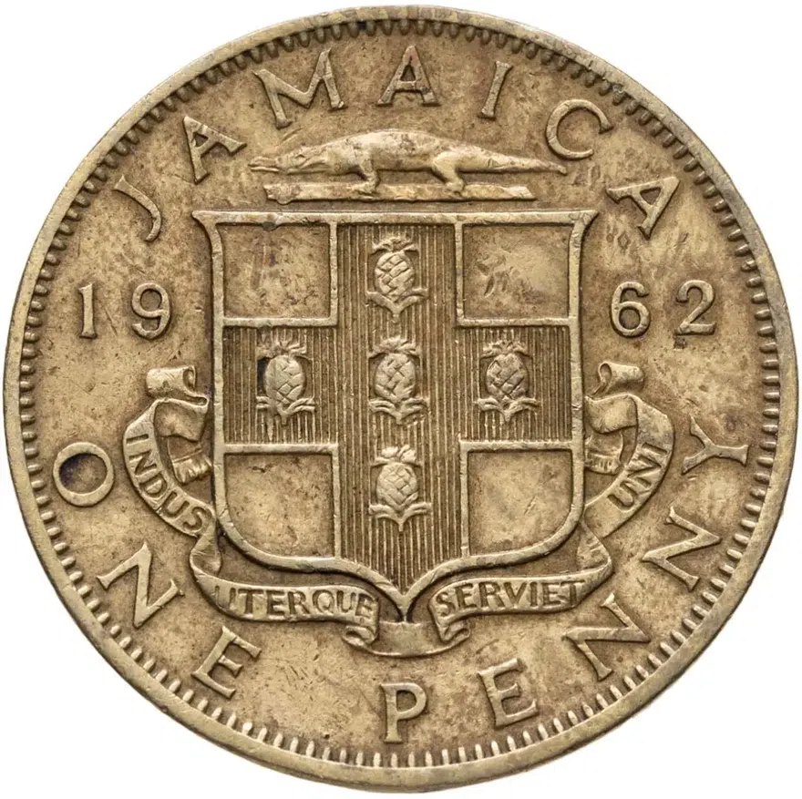 Ямайка 1 пенни (penny) 1962, аверс
