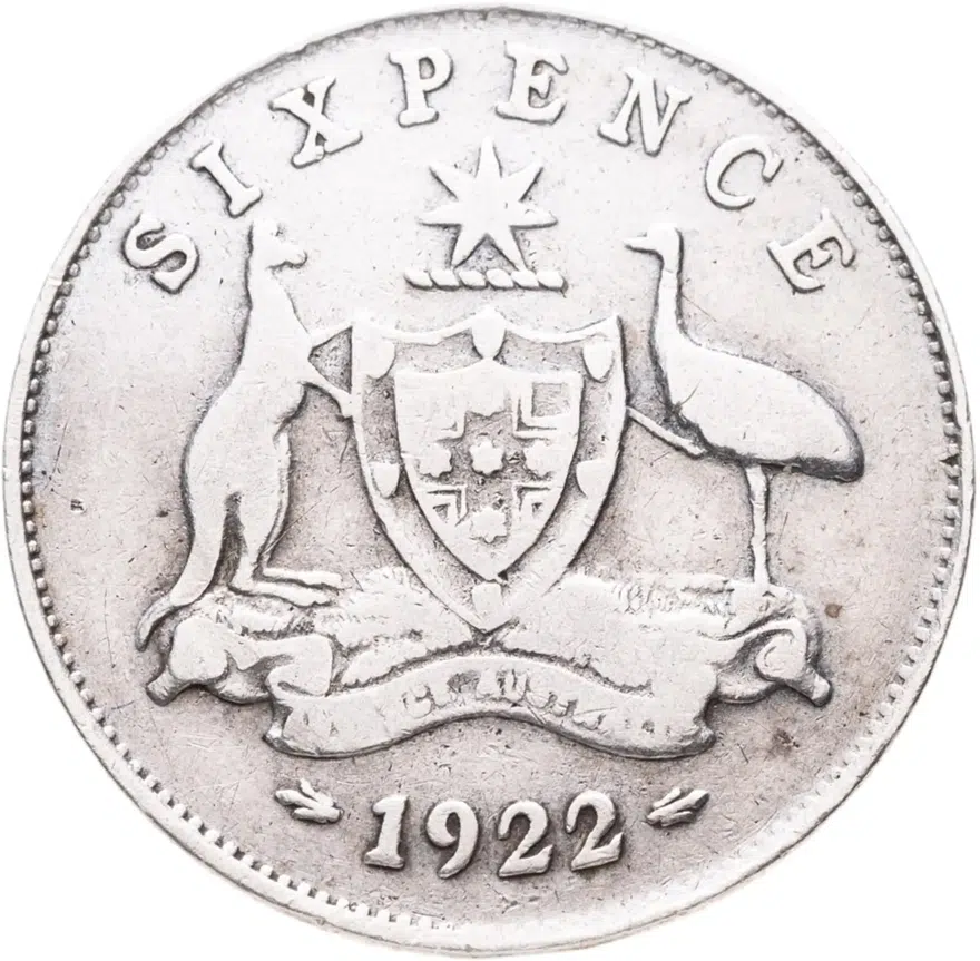 Австралия 6 пенсов (pence) 1922