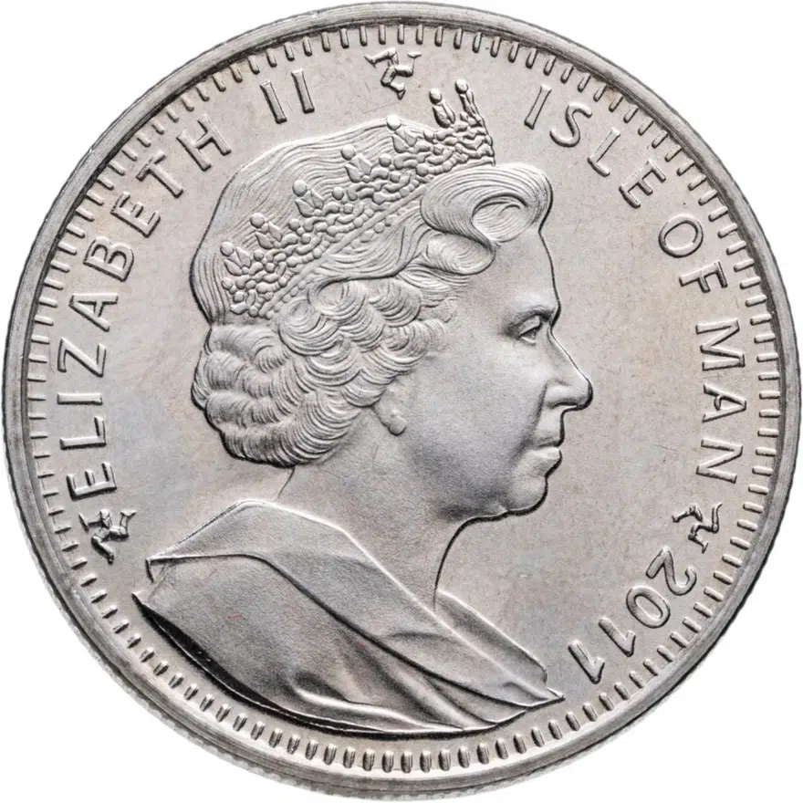 Остров Мэн 1 крона (crown) 2011 "Кошки - Турецкая ангора", реверс