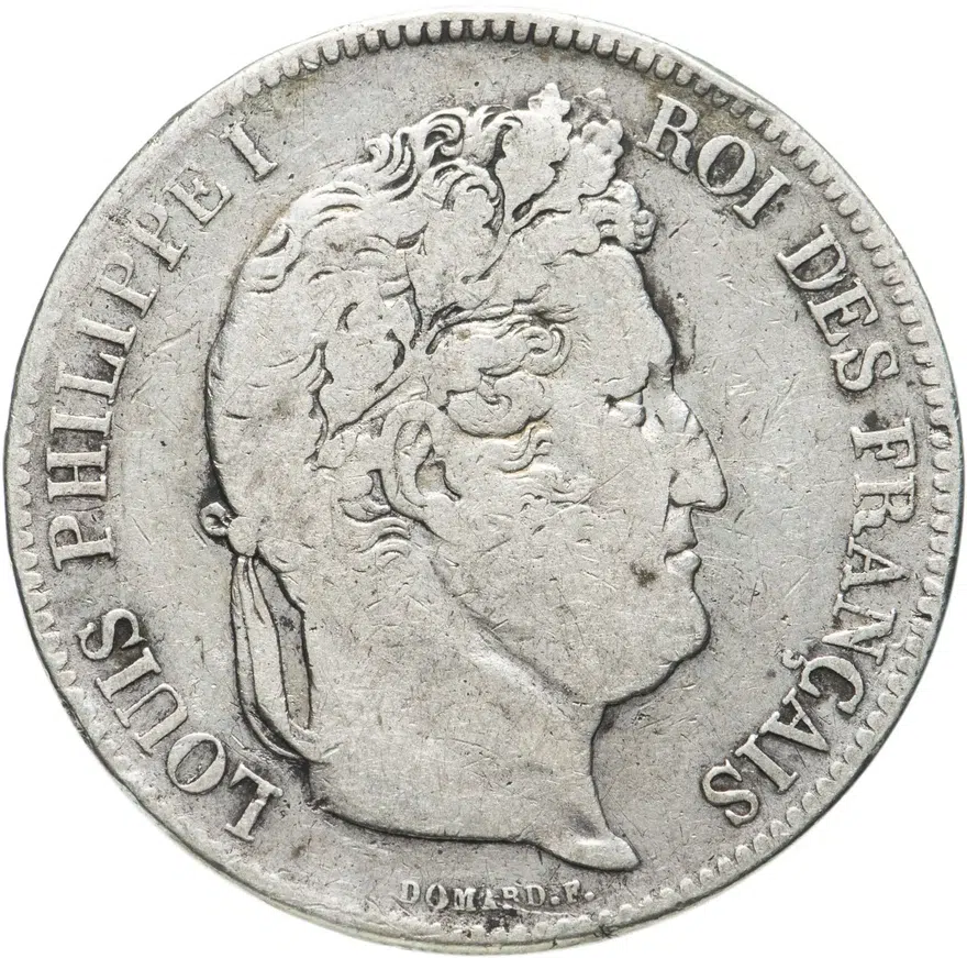 Франция 5 франков (francs) 1832, реверс