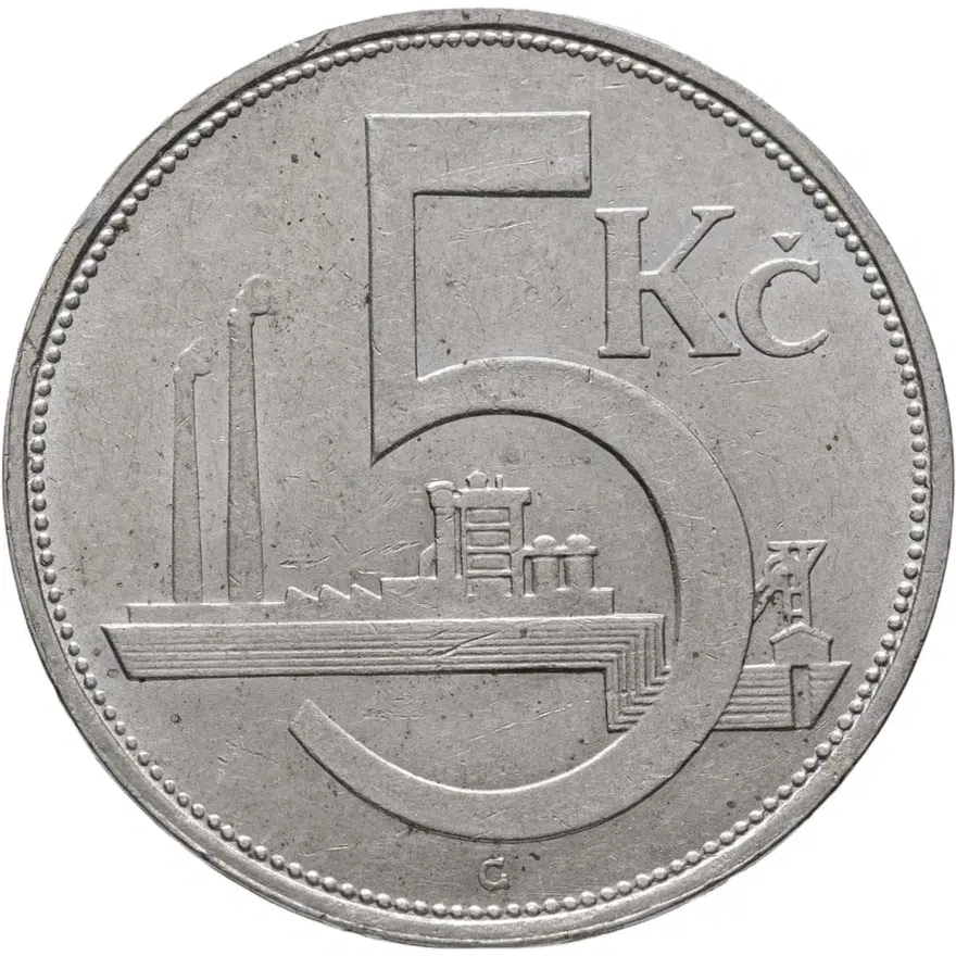 Чехословакия 5 крон (korun) 1929
