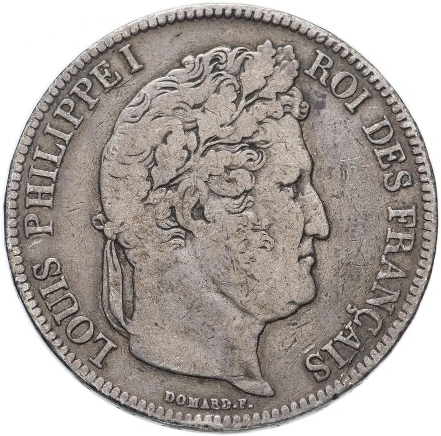 Франция 5 франков (francs) 1833