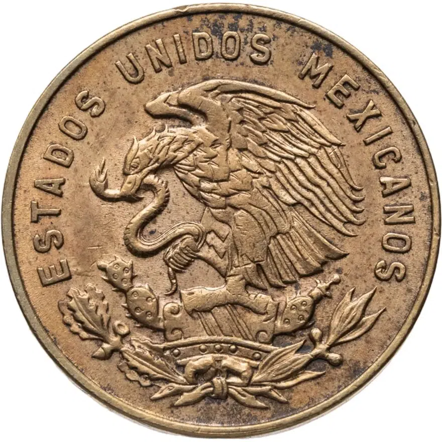 Мексика 5 сентаво (centavos) 1964, реверс