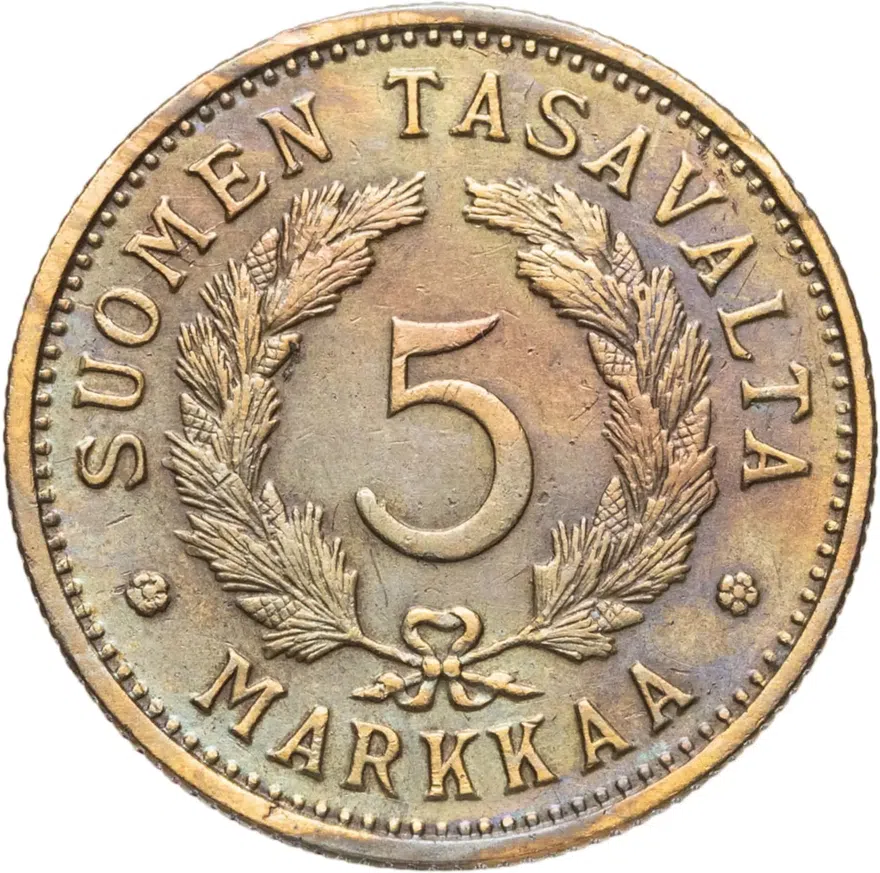 Финляндия 5 марок (markkaa) 1951