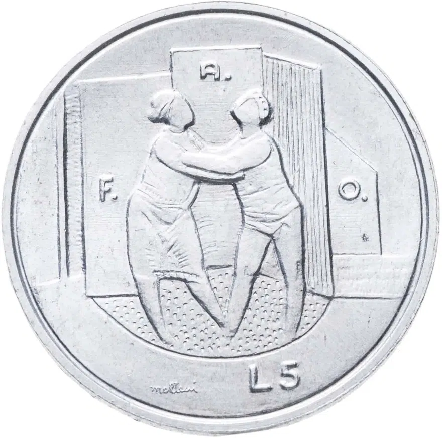 Сан-Марино 5 лир (lire) 1976  Республика