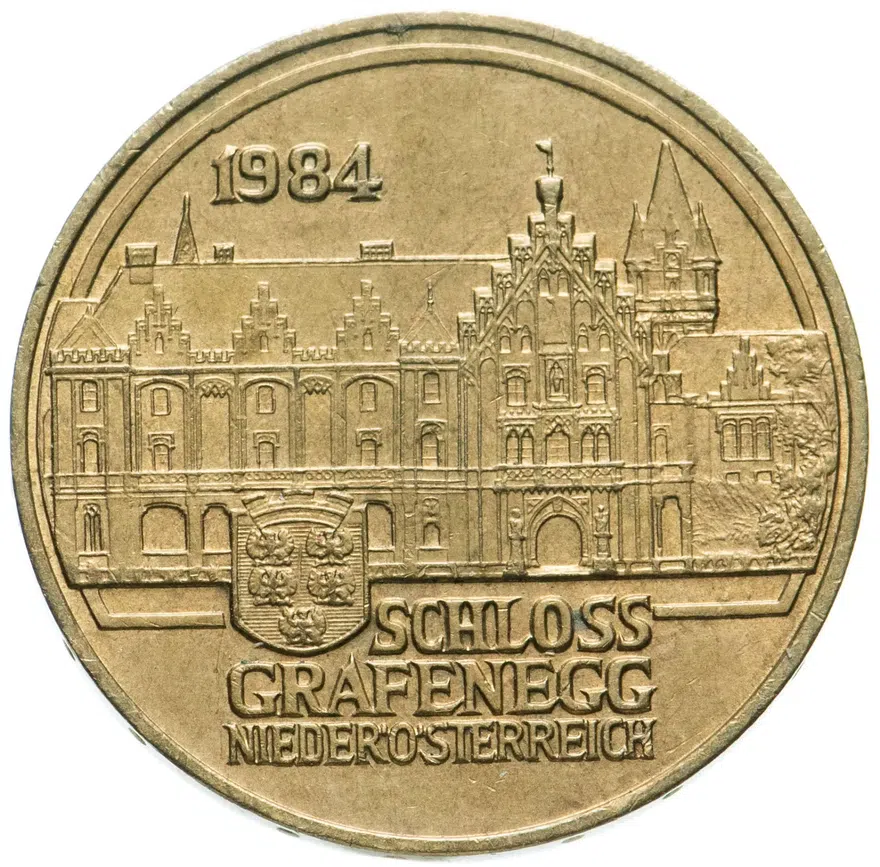 Австрия 20 шиллингов (shillings) 1984 "Дворец Графенег"