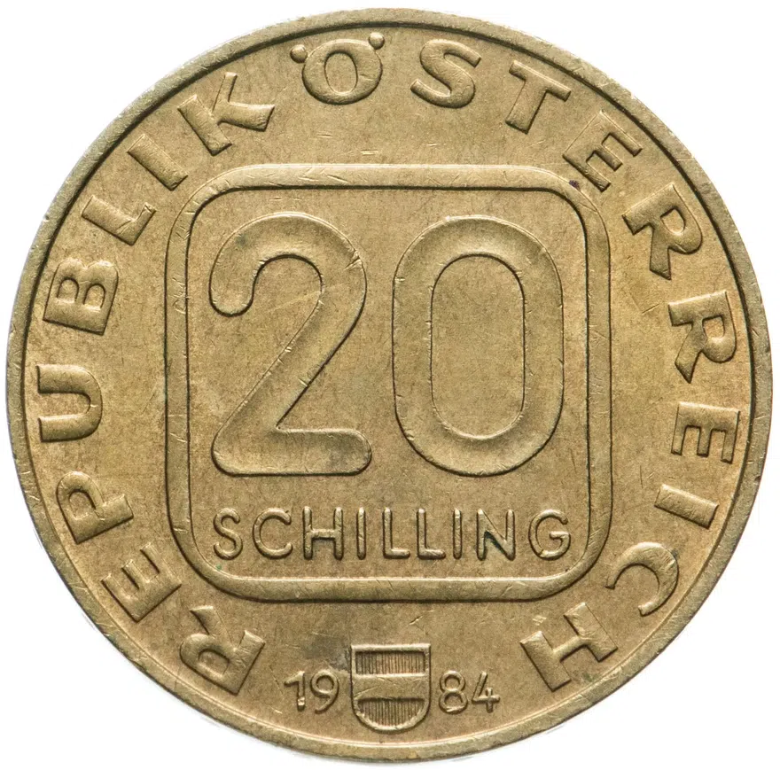 Австрия 20 шиллингов (shillings) 1984 "Дворец Графенег", реверс