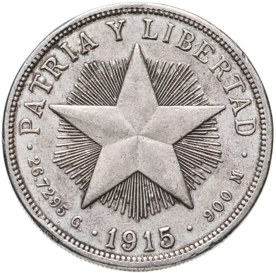 Куба 1 песо (peso) 1915