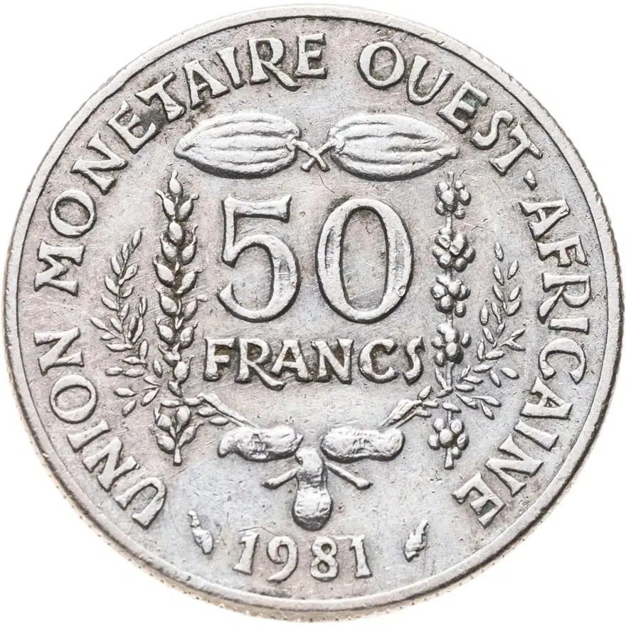 Западная Африка (BCEAO) 50 франков (francs) 1981, реверс