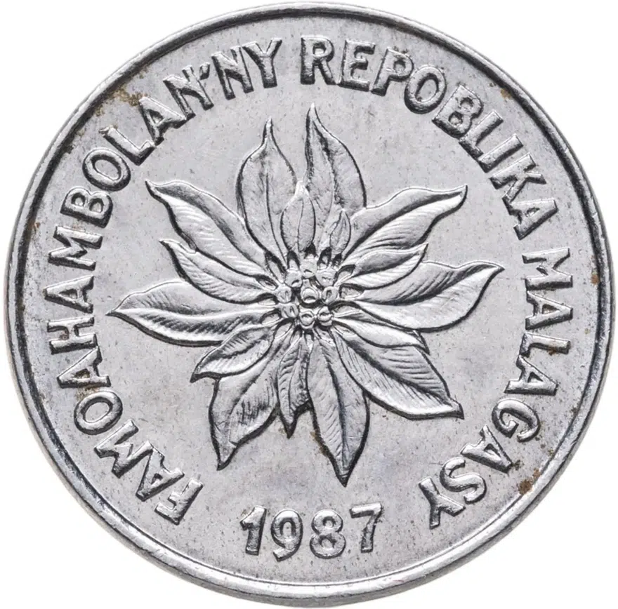 Мадагаскар 2 франка (francs) 1987