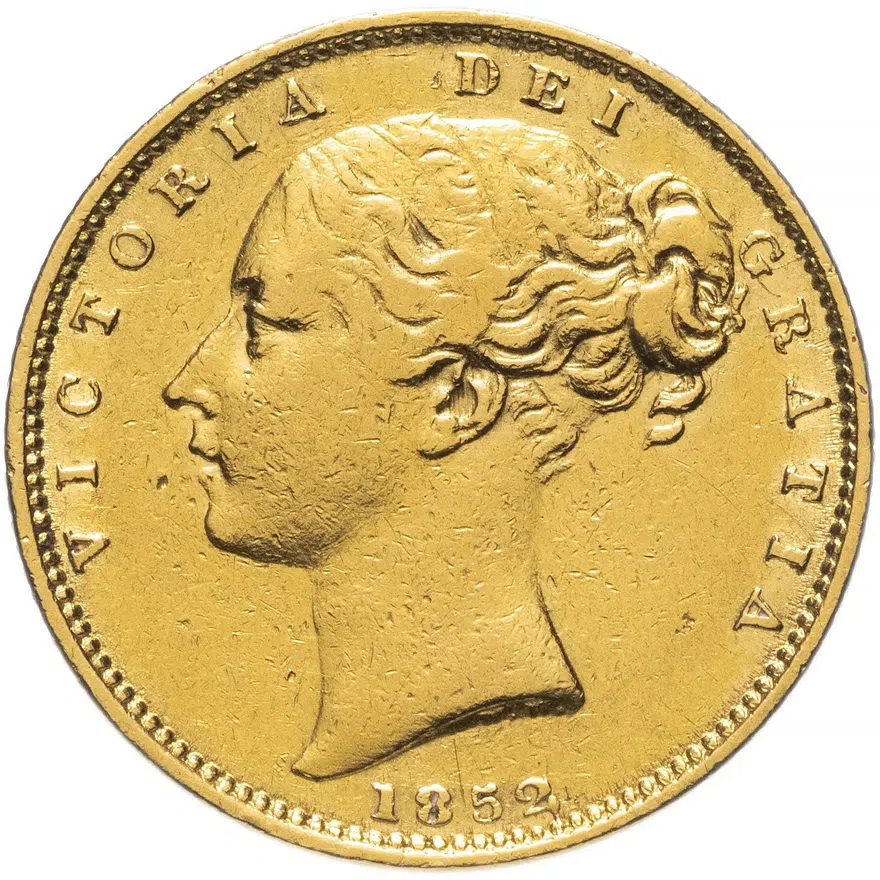 Великобритания 1 соверен (sovereign) 1852