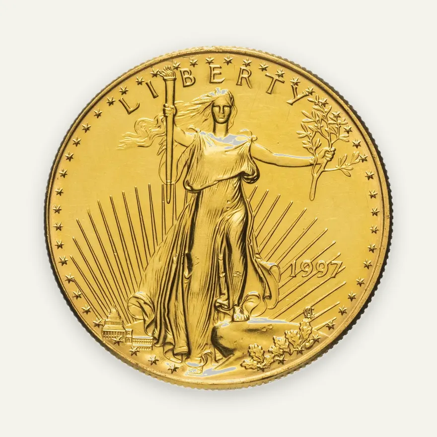 США 50 долларов (dollars) 1997   Американский золотой орёл, реверс