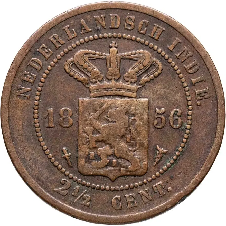 Голландская Ост-Индия 2 1/2 цента (cent) 1856, реверс