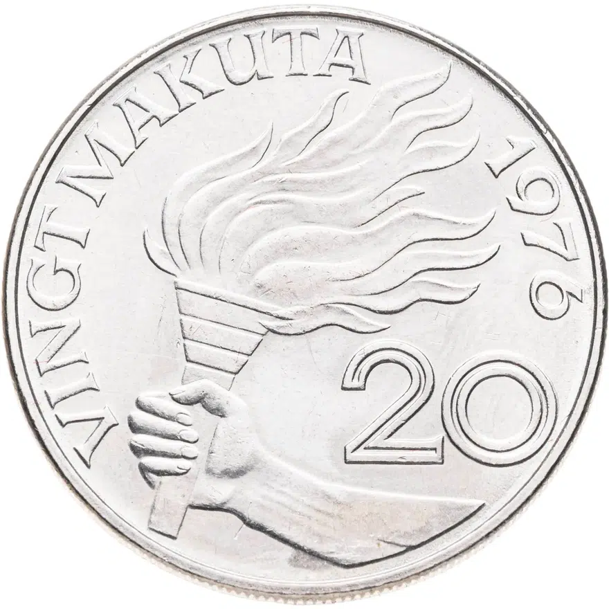 Заир 20 макут (makuta) 1976, реверс
