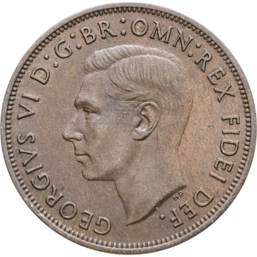 Австралия 1 пенни (penny) 1951 PL  знак монетного двора: "PL" - Лондон, аверс