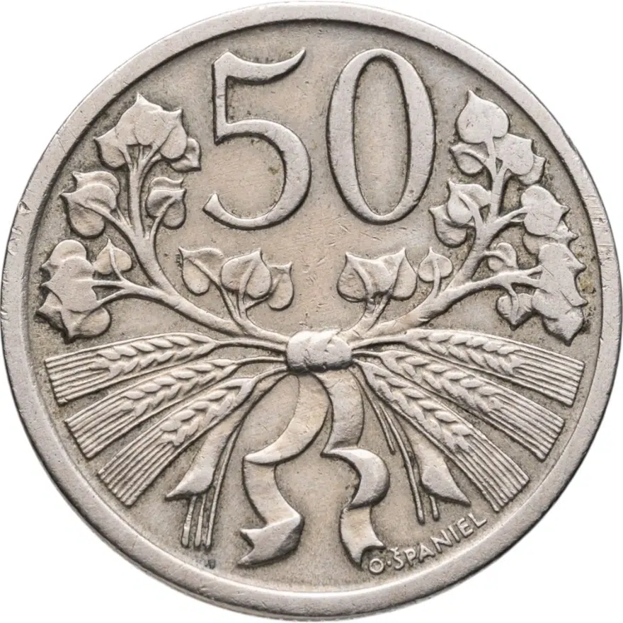 Чехословакия 50 геллеров (haleru) 1931