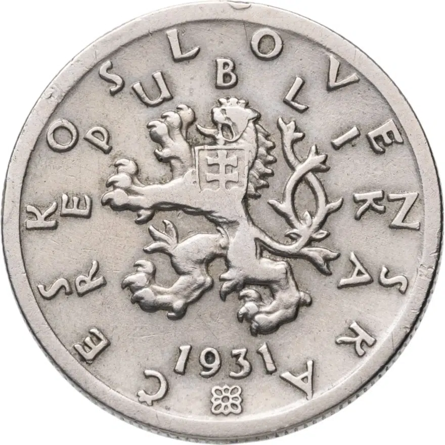 Чехословакия 50 геллеров (haleru) 1931, реверс